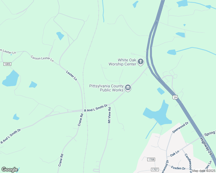 map of restaurants, bars, coffee shops, grocery stores, and more near 189 Shields Road in Danville