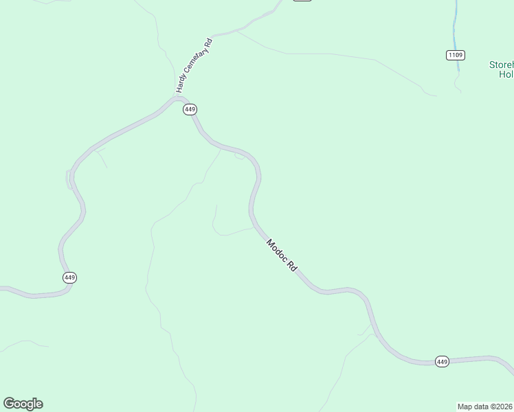 map of restaurants, bars, coffee shops, grocery stores, and more near 6060-6356 Modoc Road in Burkesville