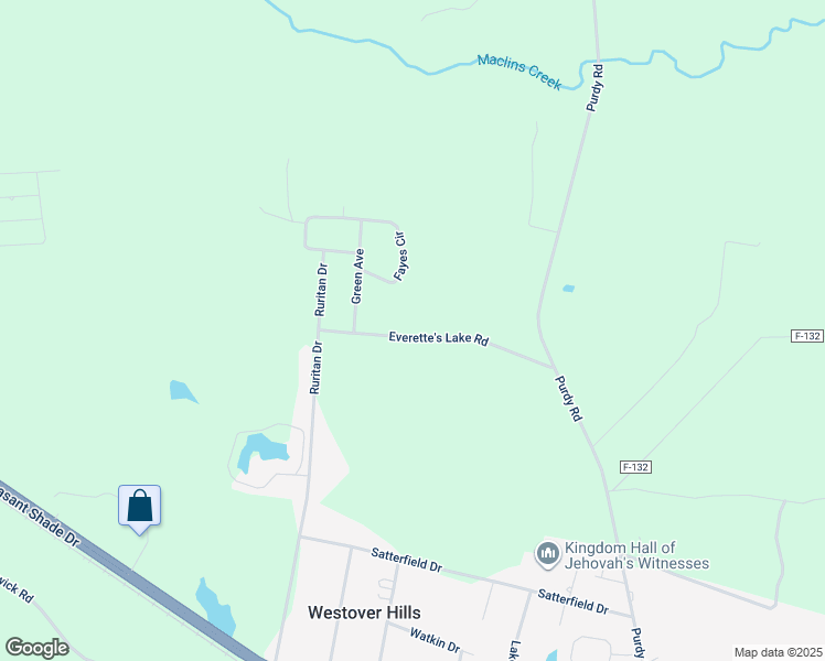 map of restaurants, bars, coffee shops, grocery stores, and more near 374 Everette's Lake Road in Emporia