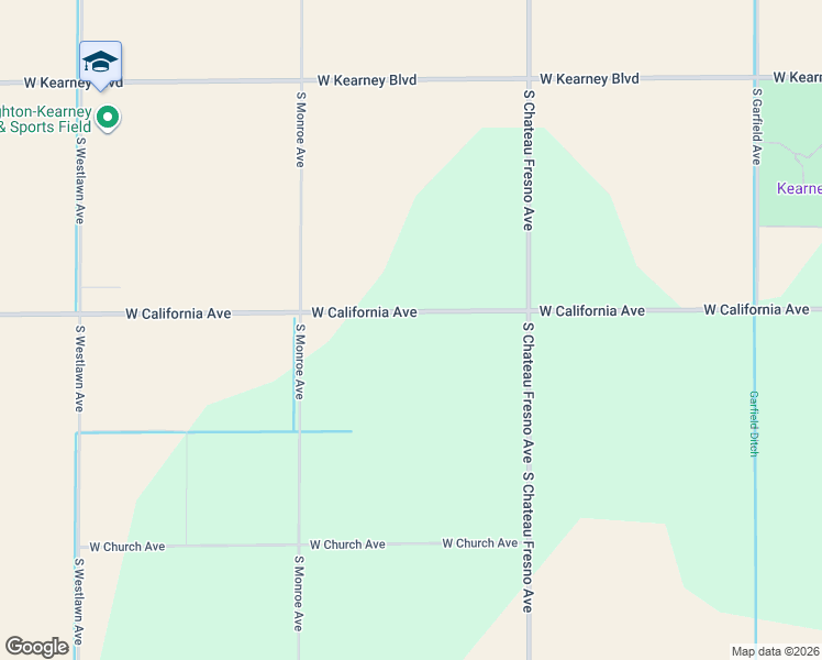 map of restaurants, bars, coffee shops, grocery stores, and more near 8255 West California Avenue in Fresno