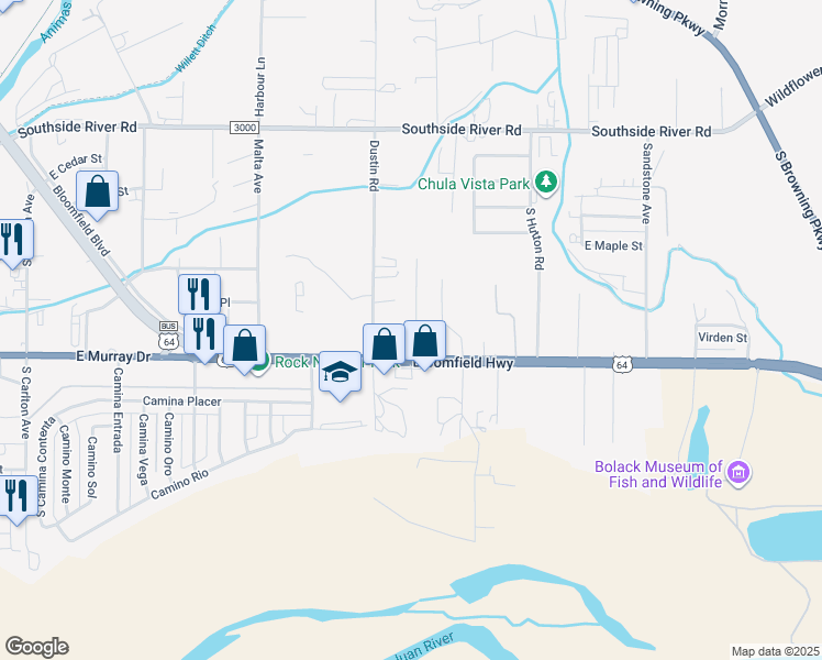 map of restaurants, bars, coffee shops, grocery stores, and more near 1007 Don Rovin Lane in Farmington
