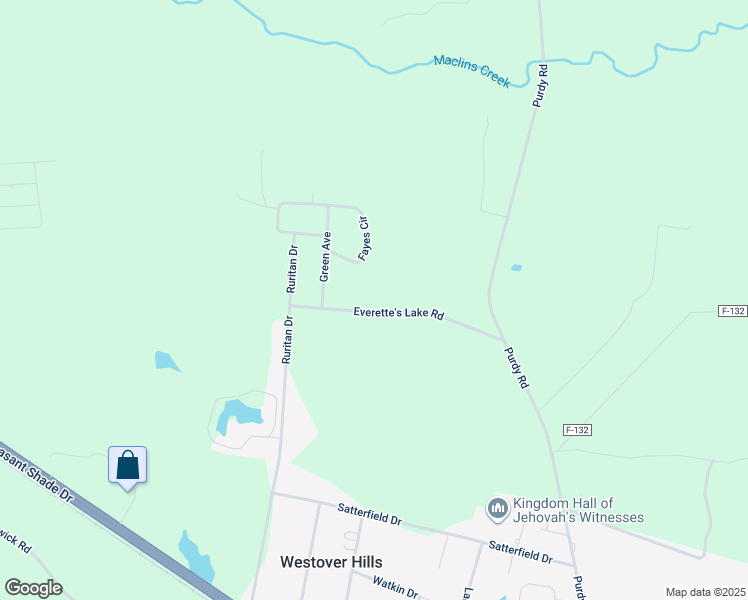 map of restaurants, bars, coffee shops, grocery stores, and more near 374 Everette's Lake Road in Emporia