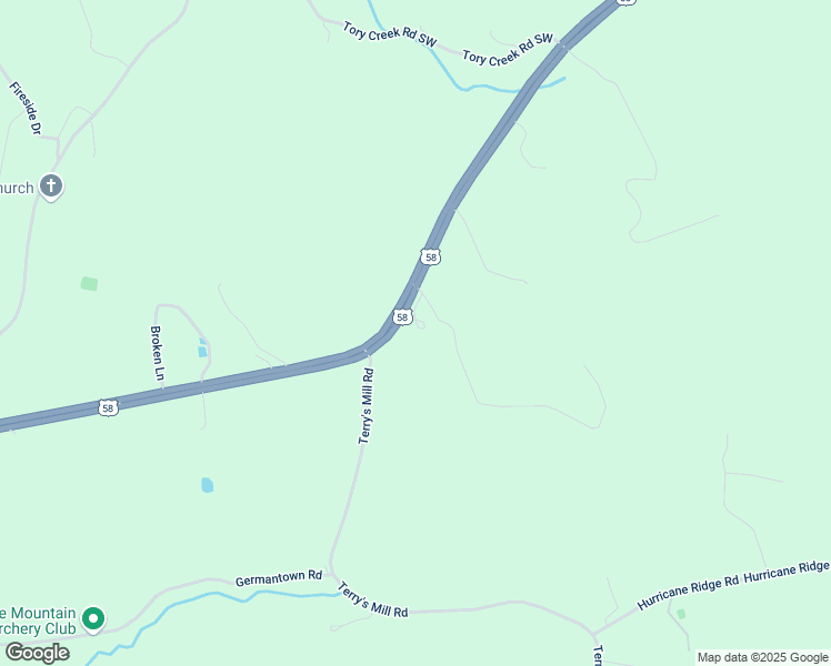 map of restaurants, bars, coffee shops, grocery stores, and more near 16600 Danville Pike in Laurel Fork