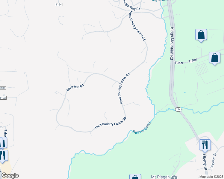 map of restaurants, bars, coffee shops, grocery stores, and more near 43 Deep Run Road in Martinsville
