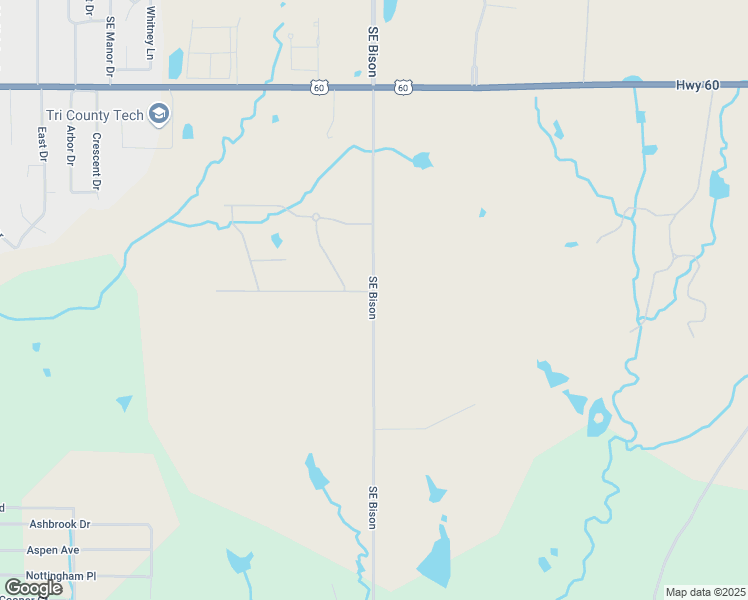 map of restaurants, bars, coffee shops, grocery stores, and more near Southeast Bison in Bartlesville
