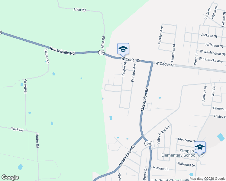 map of restaurants, bars, coffee shops, grocery stores, and more near 308 Pepper Street in Franklin