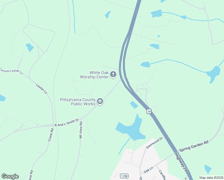 map of restaurants, bars, coffee shops, grocery stores, and more near 328 R and L Smith Road in Danville