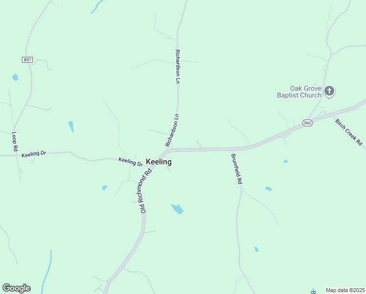 map of restaurants, bars, coffee shops, grocery stores, and more near 12669 Old Richmond Road in Keeling