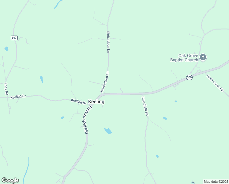 map of restaurants, bars, coffee shops, grocery stores, and more near 12721 Old Richmond Road in Keeling