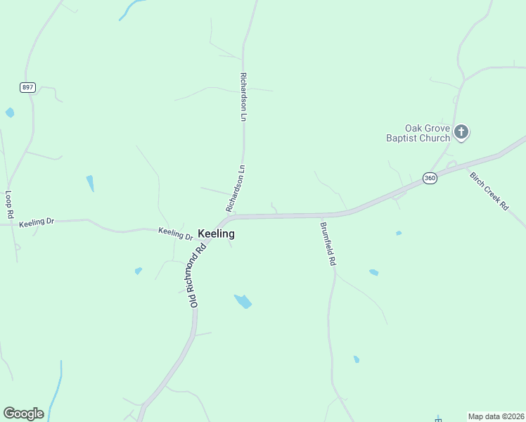 map of restaurants, bars, coffee shops, grocery stores, and more near 12721 Old Richmond Road in Keeling