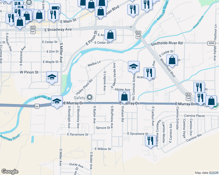 map of restaurants, bars, coffee shops, grocery stores, and more near 917 Mountview Ave in Farmington