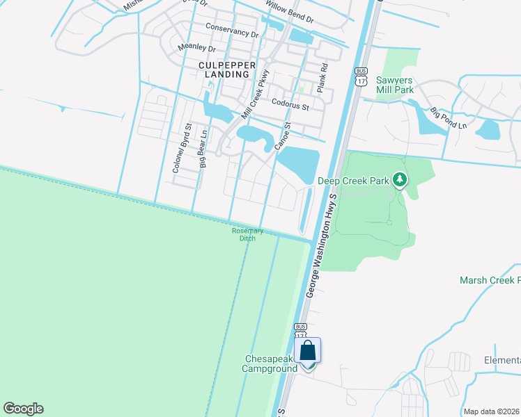 map of restaurants, bars, coffee shops, grocery stores, and more near 766 Arbuckle Street in Chesapeake