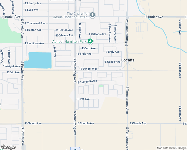 map of restaurants, bars, coffee shops, grocery stores, and more near 1048 South Carriage Avenue in Fresno