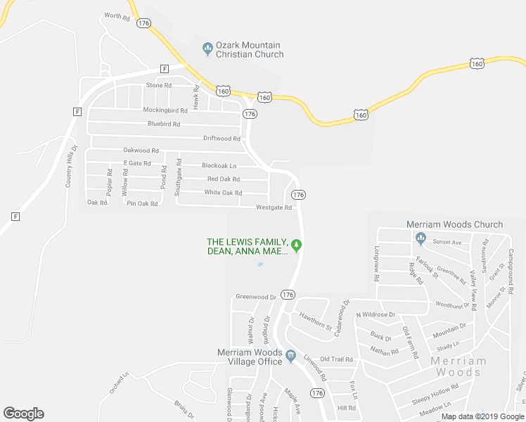 map of restaurants, bars, coffee shops, grocery stores, and more near 4080 Westgate Road in Merriam Woods