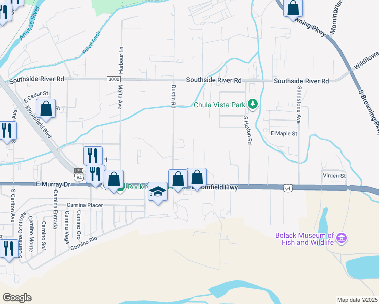 map of restaurants, bars, coffee shops, grocery stores, and more near 915 Don Rovin Lane in Farmington