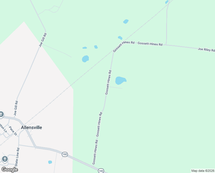map of restaurants, bars, coffee shops, grocery stores, and more near Gossett-Hines Road in Allensville