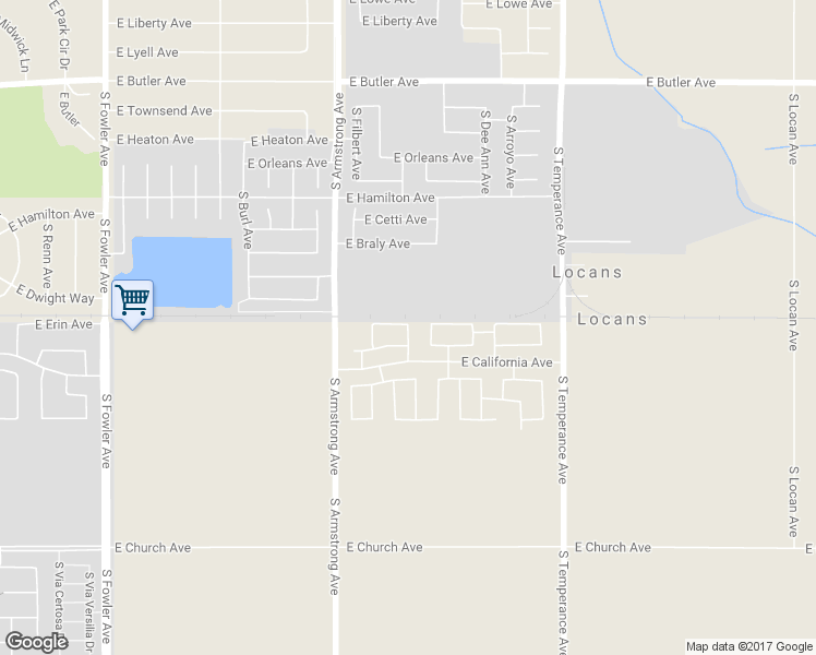 map of restaurants, bars, coffee shops, grocery stores, and more near 1048 South Carriage Avenue in Fresno