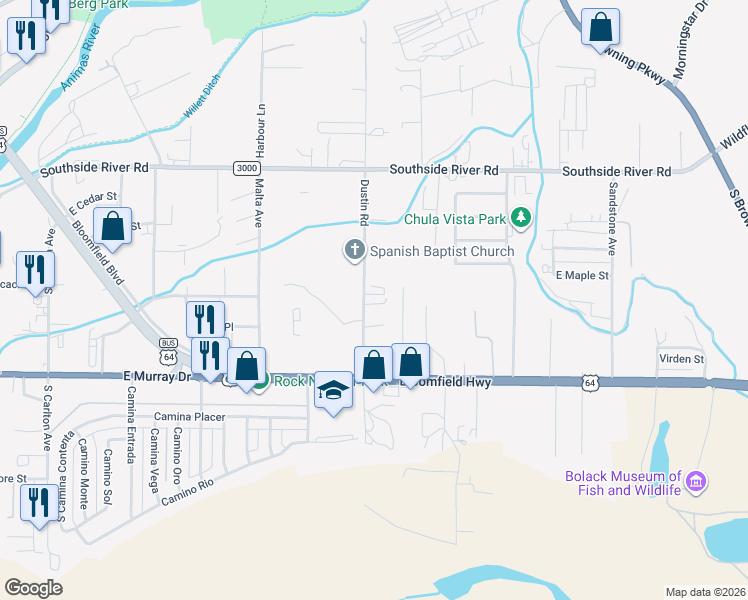map of restaurants, bars, coffee shops, grocery stores, and more near 680 South Dustin Road in Farmington