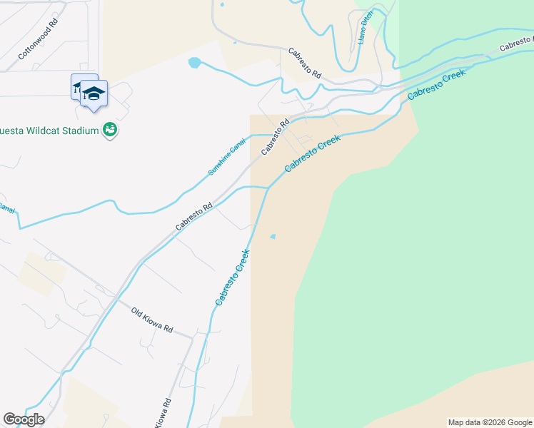 map of restaurants, bars, coffee shops, grocery stores, and more near 189 Cabresto Road in Questa