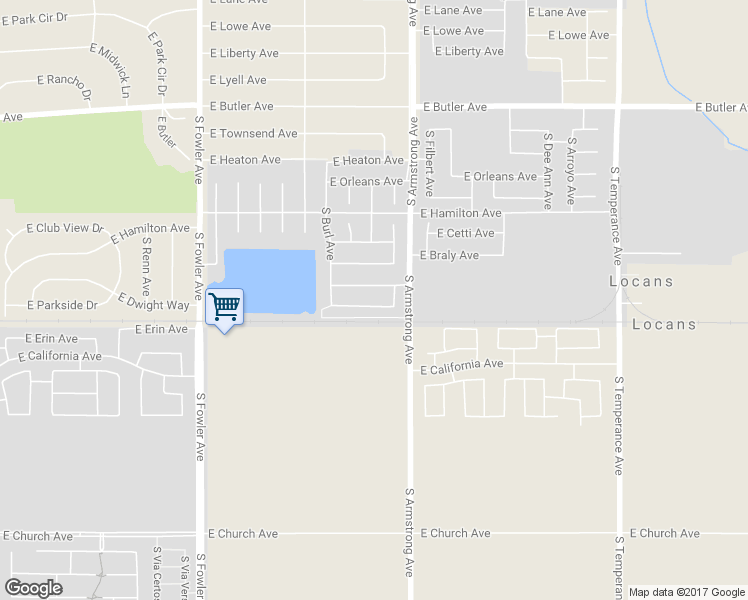 map of restaurants, bars, coffee shops, grocery stores, and more near 6418 East Dwight Way in Fresno