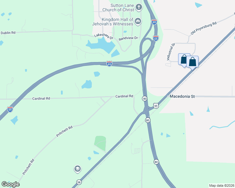 map of restaurants, bars, coffee shops, grocery stores, and more near 250 Cardinal Road in Mayfield