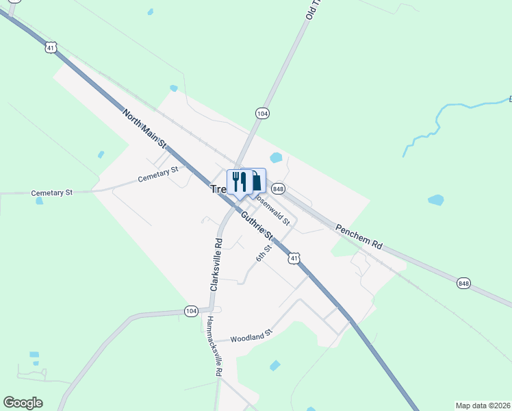 map of restaurants, bars, coffee shops, grocery stores, and more near 46 Cs-2015 in Trenton