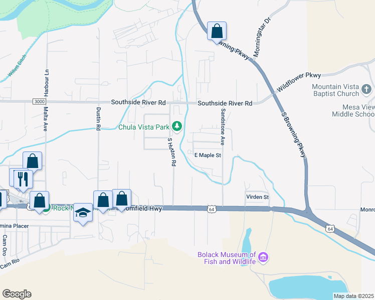 map of restaurants, bars, coffee shops, grocery stores, and more near 3198 Spencer Drive in Farmington