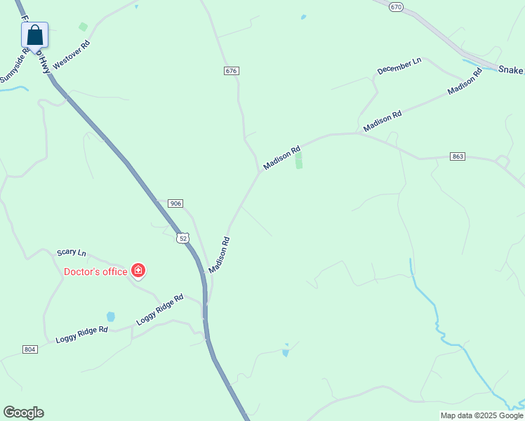 map of restaurants, bars, coffee shops, grocery stores, and more near 309 Madison Road in Hillsville