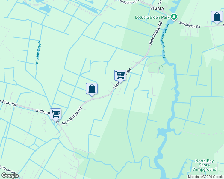 map of restaurants, bars, coffee shops, grocery stores, and more near 3118-3138 New Bridge Road in Virginia Beach