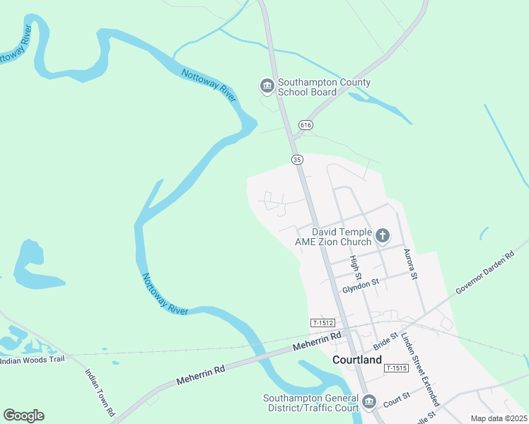 map of restaurants, bars, coffee shops, grocery stores, and more near 25090 Oak Trail in Courtland