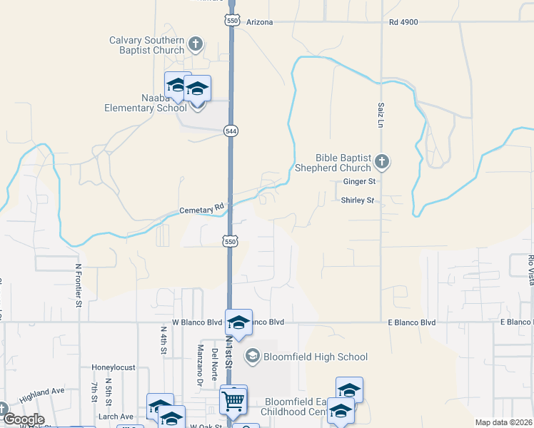 map of restaurants, bars, coffee shops, grocery stores, and more near 1037 Valley View Drive in Bloomfield