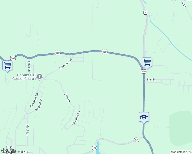 map of restaurants, bars, coffee shops, grocery stores, and more near 235 Kastl Road in Forsyth