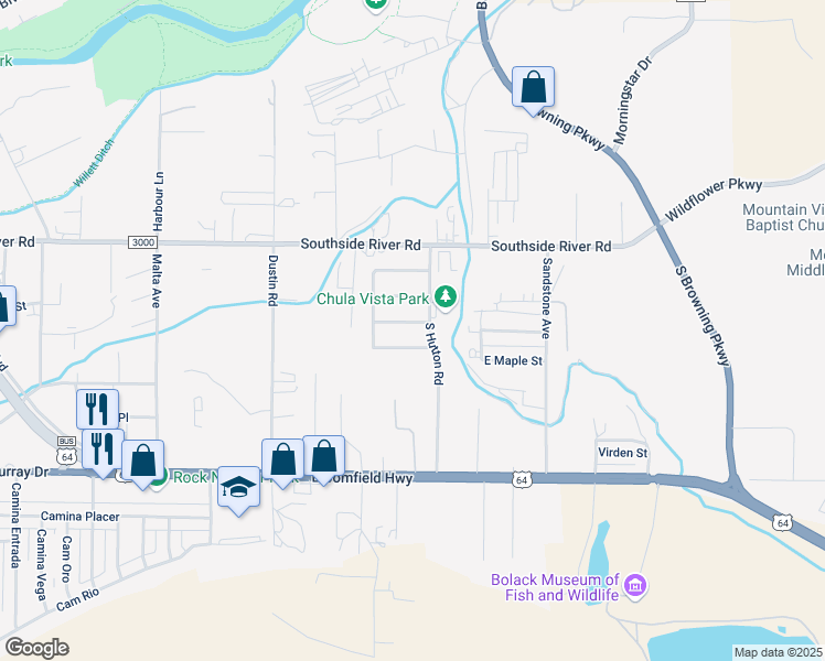 map of restaurants, bars, coffee shops, grocery stores, and more near 566-638 S Hutton Rd in Farmington