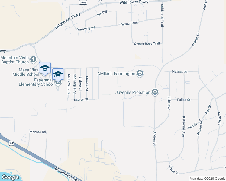 map of restaurants, bars, coffee shops, grocery stores, and more near 736 Jordan Street in Farmington