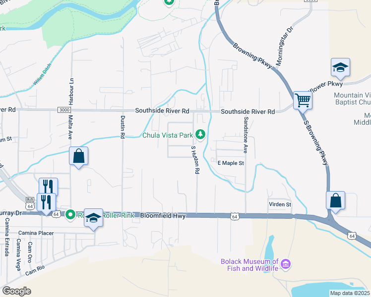 map of restaurants, bars, coffee shops, grocery stores, and more near 566-638 S Hutton Rd in Farmington