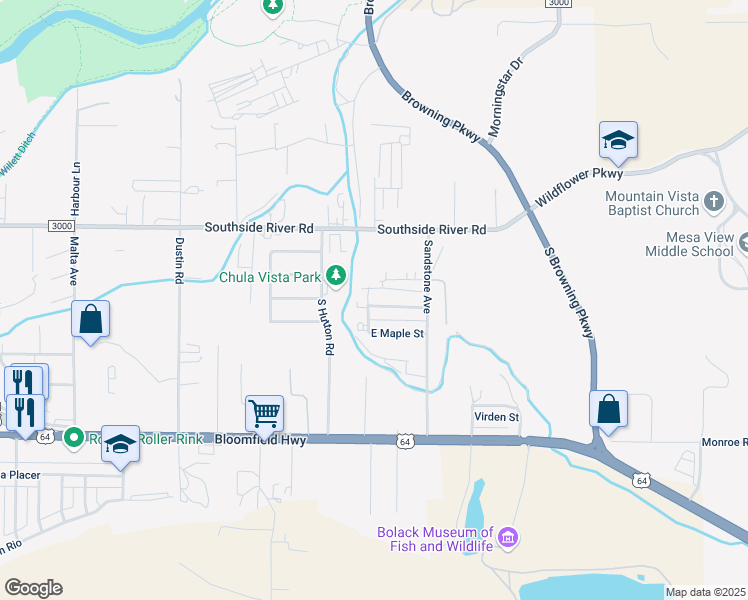map of restaurants, bars, coffee shops, grocery stores, and more near 3198 Spencer Drive in Farmington
