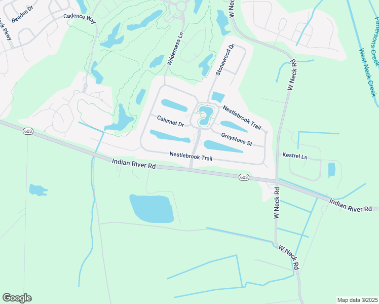 map of restaurants, bars, coffee shops, grocery stores, and more near 2657 Nestlebrook Trail in Virginia Beach