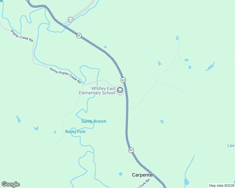 map of restaurants, bars, coffee shops, grocery stores, and more near 13781 Kentucky 92 in Williamsburg