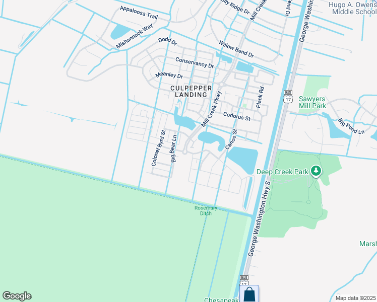 map of restaurants, bars, coffee shops, grocery stores, and more near 890 Olmstead Street in Chesapeake