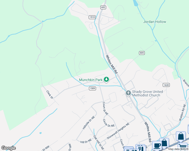 map of restaurants, bars, coffee shops, grocery stores, and more near 101-299 Buckingham Ct in Abingdon
