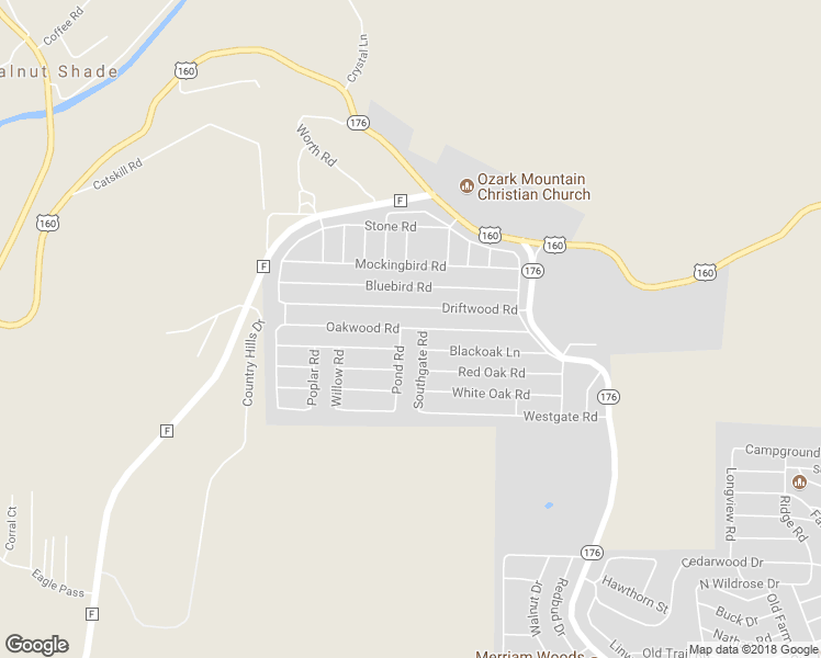 map of restaurants, bars, coffee shops, grocery stores, and more near 4126 Oakwood Road in Merriam Woods