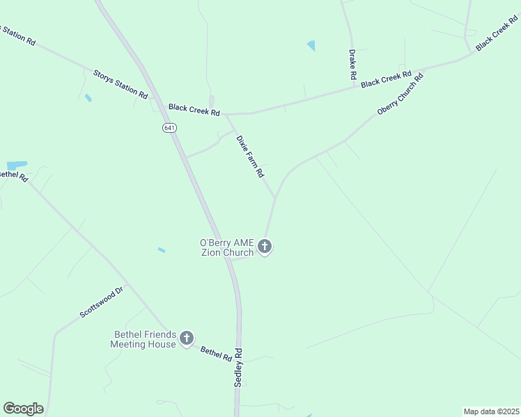 map of restaurants, bars, coffee shops, grocery stores, and more near 32029 Oberry Church Road in Franklin