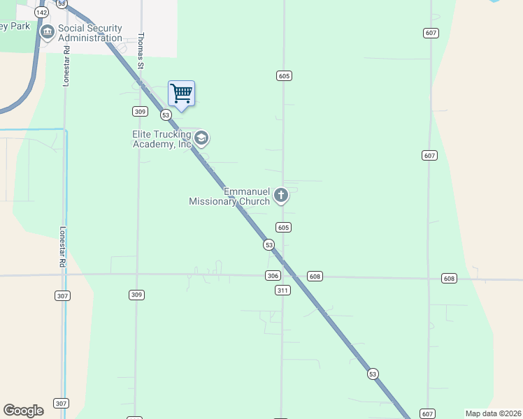 map of restaurants, bars, coffee shops, grocery stores, and more near 43 Prenzel Road in Poplar Bluff