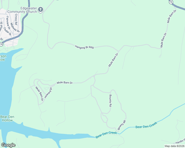map of restaurants, bars, coffee shops, grocery stores, and more near 1253 Mule Barn Drive in Cape Fair