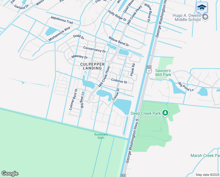 map of restaurants, bars, coffee shops, grocery stores, and more near 3145 Sybilla Street in Chesapeake