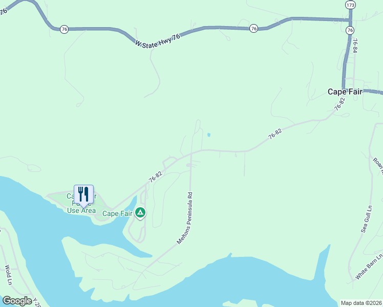 map of restaurants, bars, coffee shops, grocery stores, and more near 898 76-82 in Cape Fair