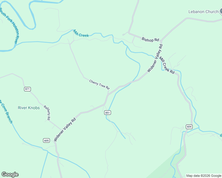 map of restaurants, bars, coffee shops, grocery stores, and more near 39070-39190 Widener Valley Road in Chilhowie
