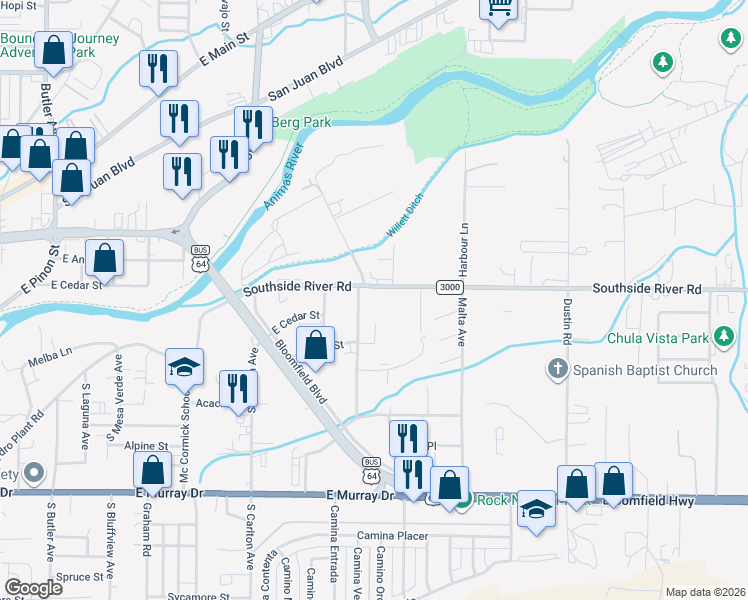 map of restaurants, bars, coffee shops, grocery stores, and more near 400-898 Dekalb Road in Farmington