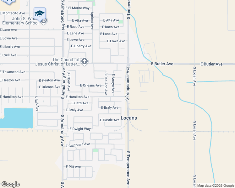 map of restaurants, bars, coffee shops, grocery stores, and more near 6879 East Harwood Avenue in Fresno