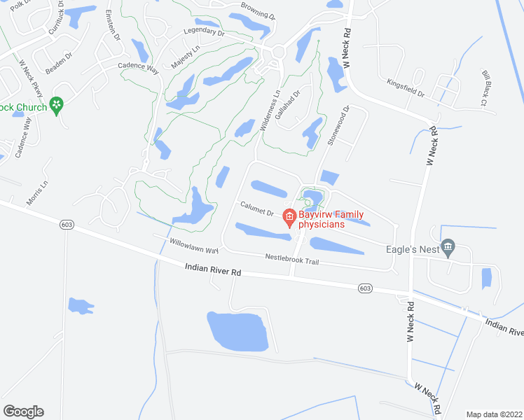 map of restaurants, bars, coffee shops, grocery stores, and more near 2526 Calumet Drive in Virginia Beach